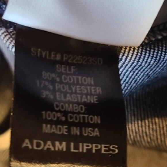 NEW NWOT! ADAM LIPPES INDIGO DENIM WIDE LEG SAILOR PANTS PEARL BUTTON HI RISE 10 - Picture 8 of 8